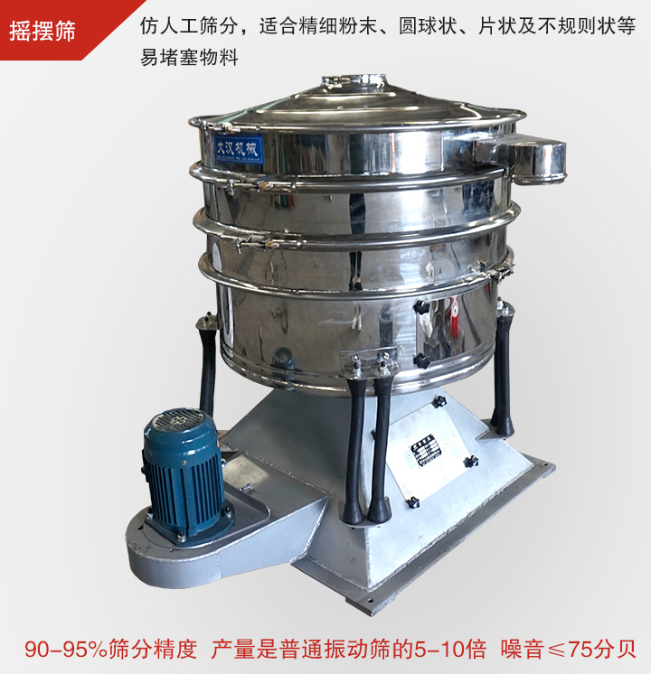 搖擺篩仿照人工篩分,可滿足高精度、高產(chǎn)量篩分要求